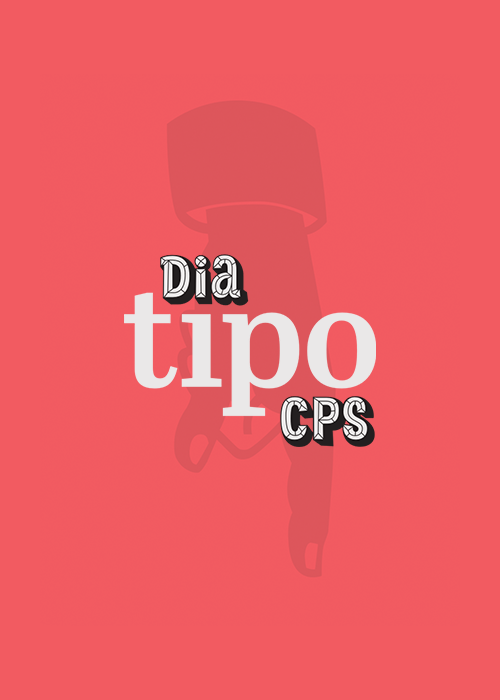 Imagem com fundo vermelho com a marca do DiaTipo centralizada acima dele